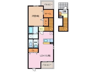 南日永駅 徒歩15分 2階の物件間取画像